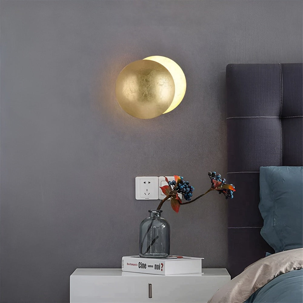 Obrotowa lampa ścienna LED z efektem księżyca