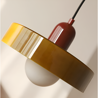 Regulowana kolorowa lampa wisząca ze szkła do wnętrz