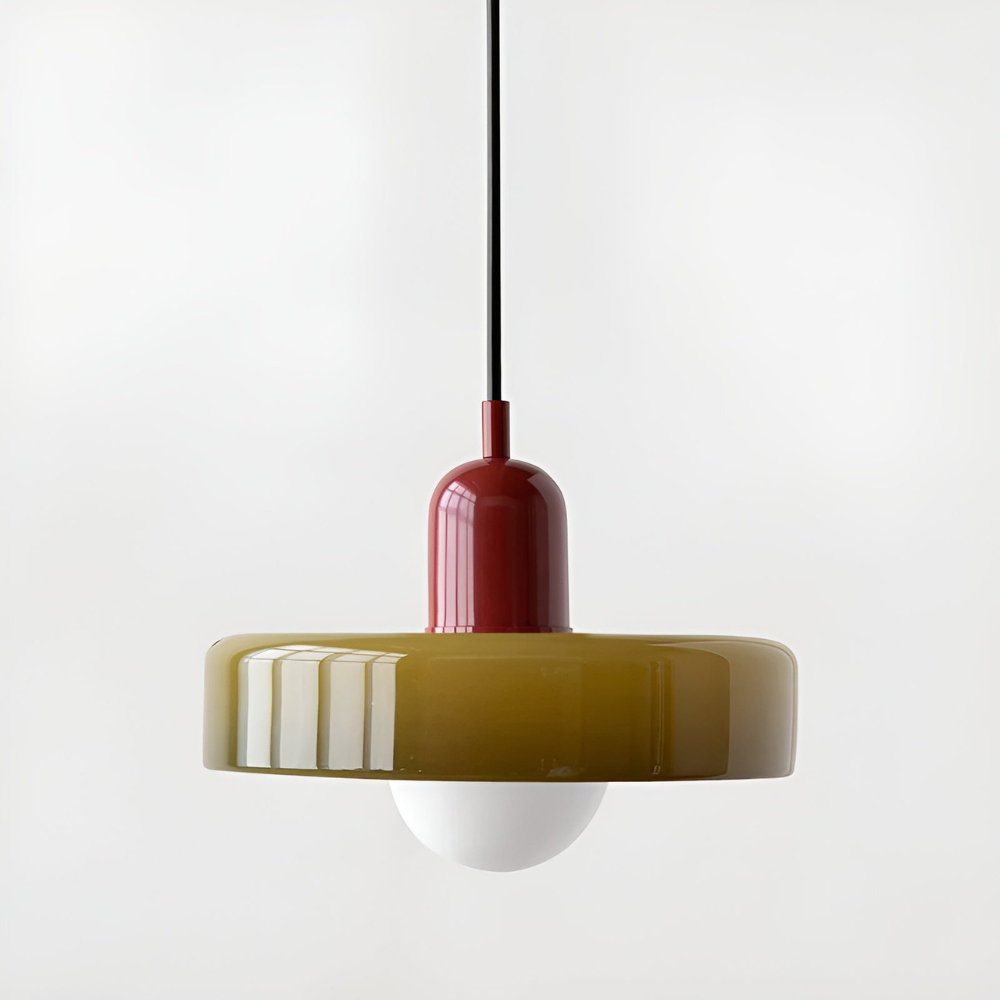Regulowana kolorowa lampa wisząca ze szkła do wnętrz