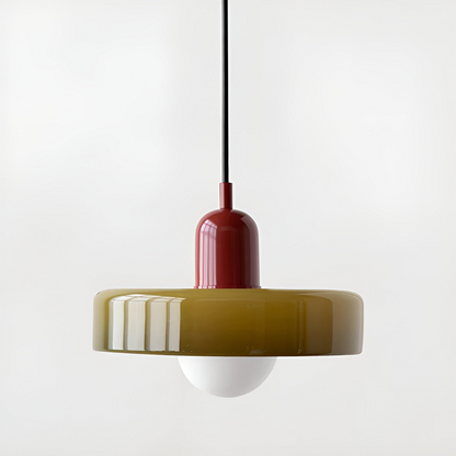 Regulowana kolorowa lampa wisząca ze szkła do wnętrz