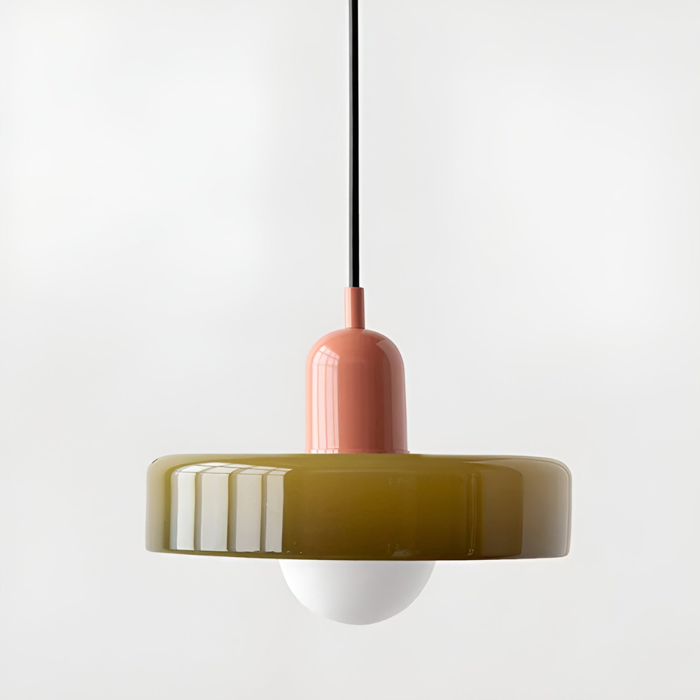 Regulowana kolorowa lampa wisząca ze szkła do wnętrz