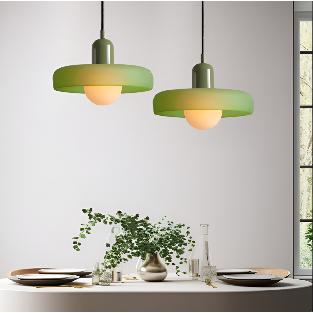 Regulowana kolorowa lampa wisząca ze szkła do wnętrz