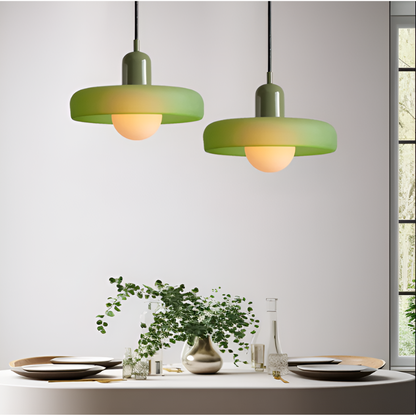 Regulowana kolorowa lampa wisząca ze szkła do wnętrz