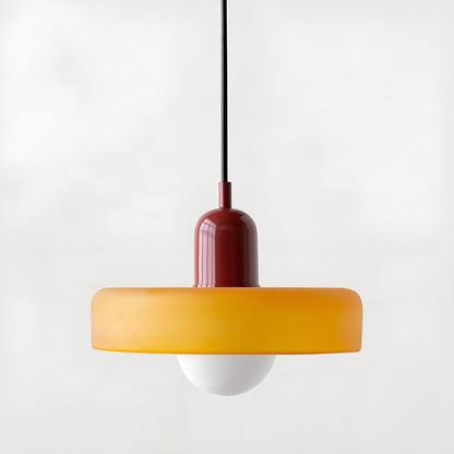 Regulowana kolorowa lampa wisząca ze szkła do wnętrz