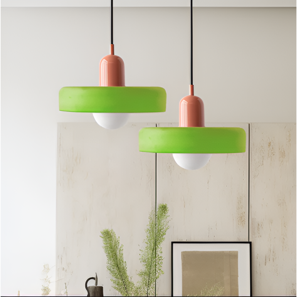 Regulowana kolorowa lampa wisząca ze szkła do wnętrz