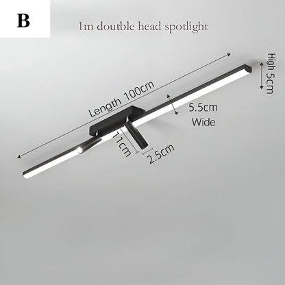 Lampa sufitowa LED z regulowanymi reflektorami do kuchni