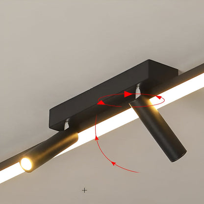 Lampa sufitowa LED z regulowanymi reflektorami do kuchni