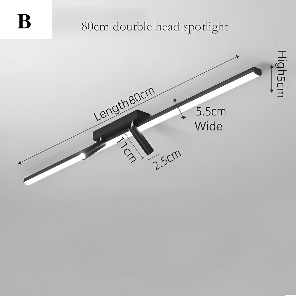 Lampa sufitowa LED z regulowanymi reflektorami do kuchni