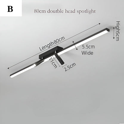 Lampa sufitowa LED z regulowanymi reflektorami do kuchni