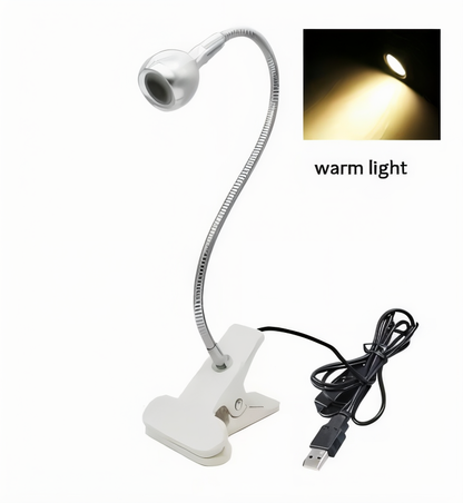 Lampa biurkowa LED z klipsem USB regulowana 360°