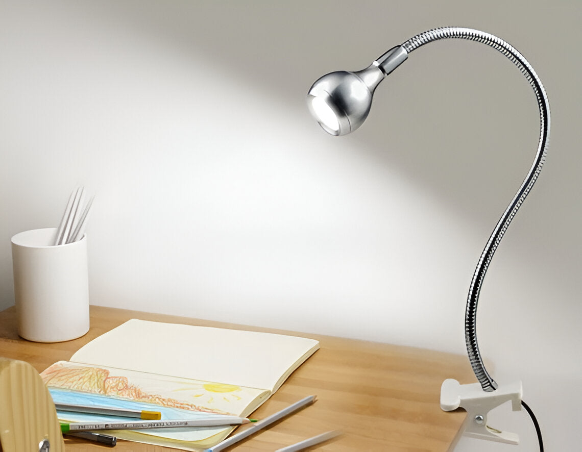 Lampa biurkowa LED z klipsem USB regulowana 360°