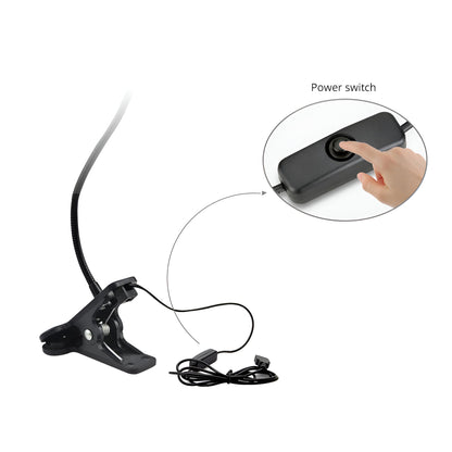 Lampa biurkowa LED z klipsem USB regulowana 360°