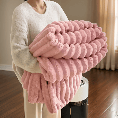 Gruby koc pluszowy fleece 120x150–200x230 cm