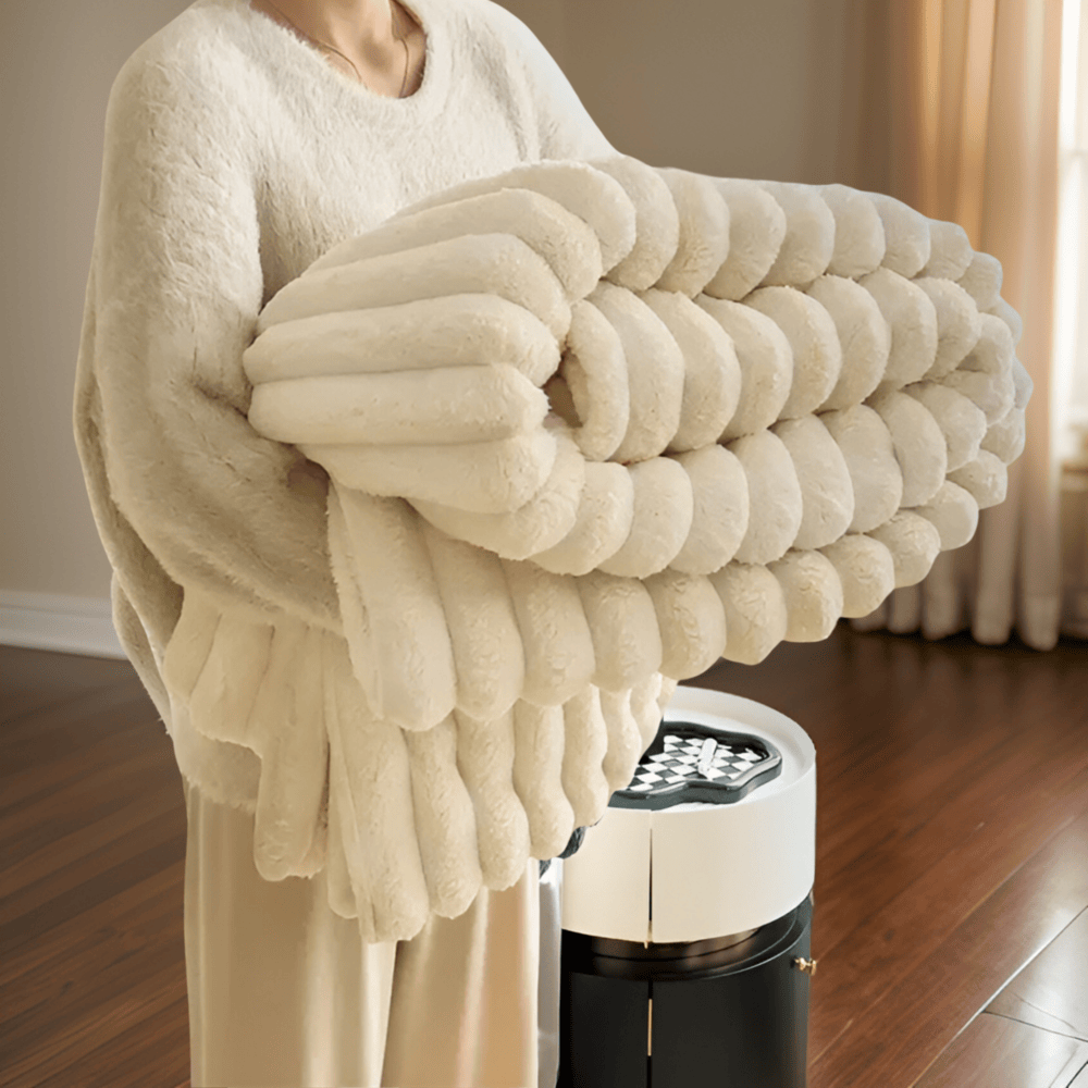 Gruby koc pluszowy fleece 120x150–200x230 cm