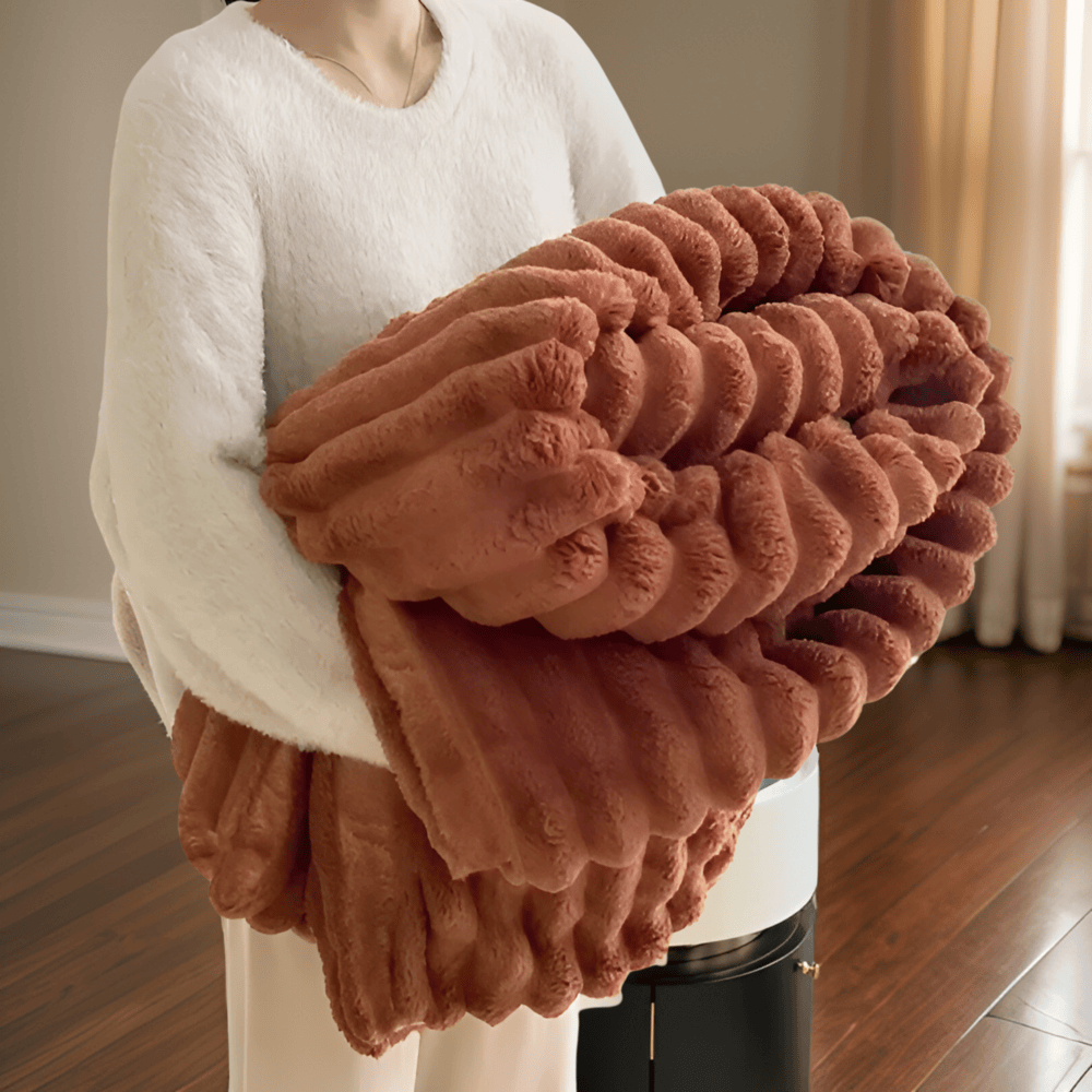 Gruby koc pluszowy fleece 120x150–200x230 cm