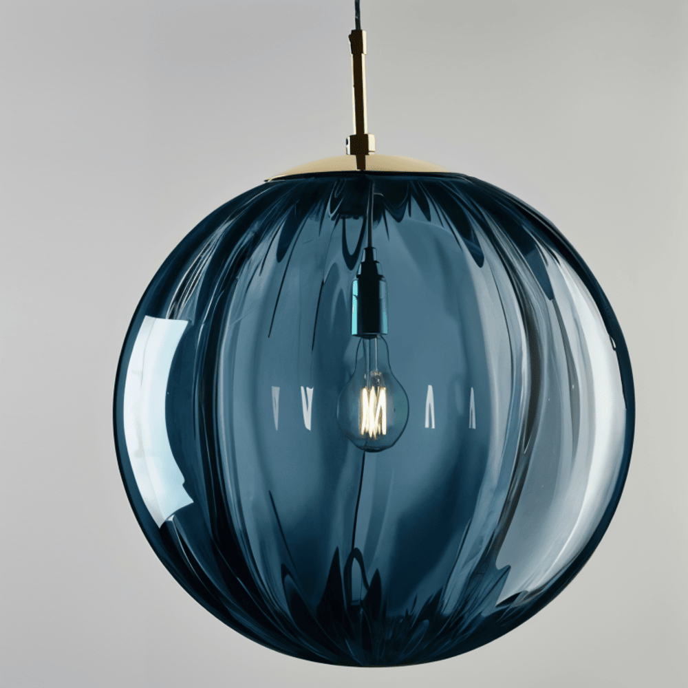 Lampa wisząca z kolorowymi szklanymi kulami