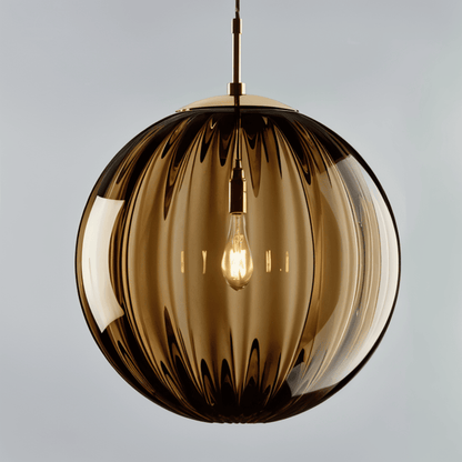 Lampa wisząca z kolorowymi szklanymi kulami