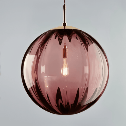Lampa wisząca z kolorowymi szklanymi kulami