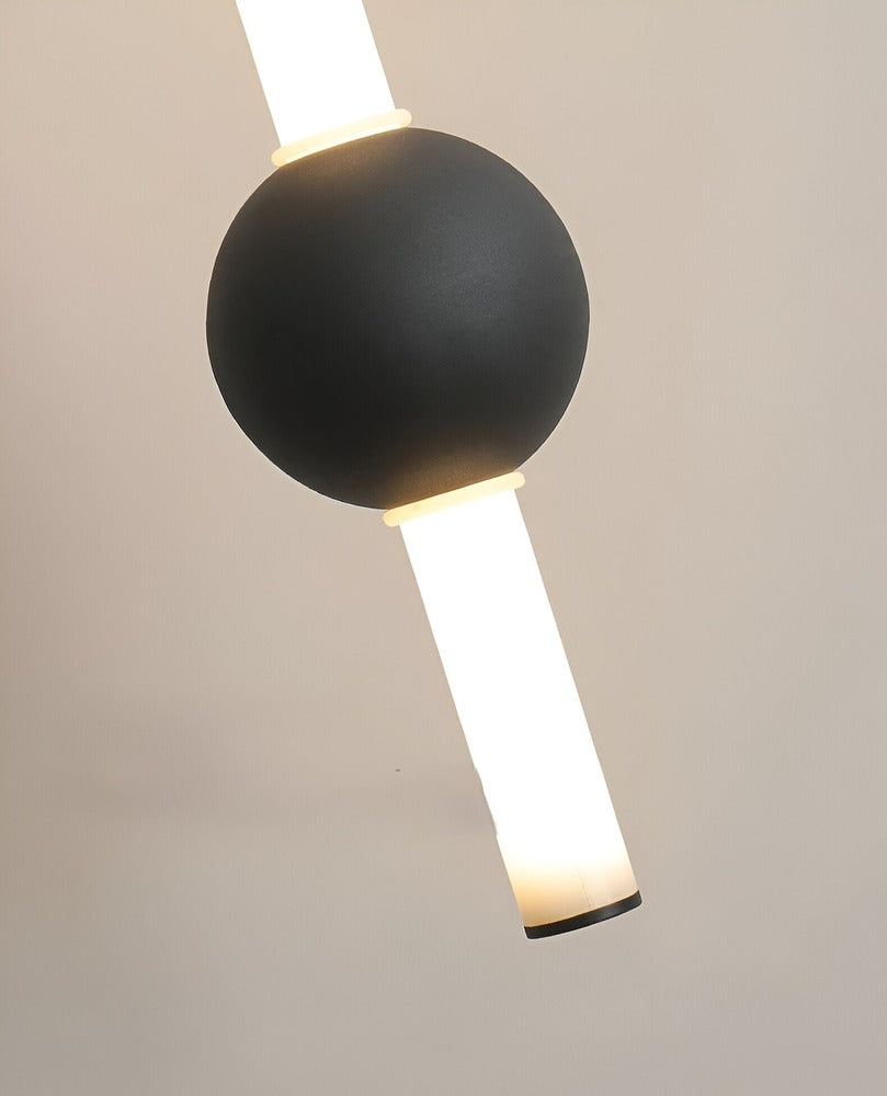 Lampa wisząca LED liniowa czarna biała 60 cm