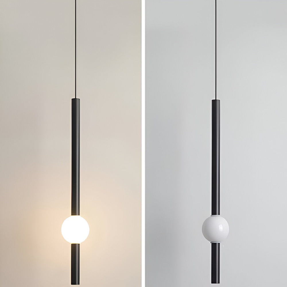 Lampa wisząca LED liniowa czarna biała 60 cm