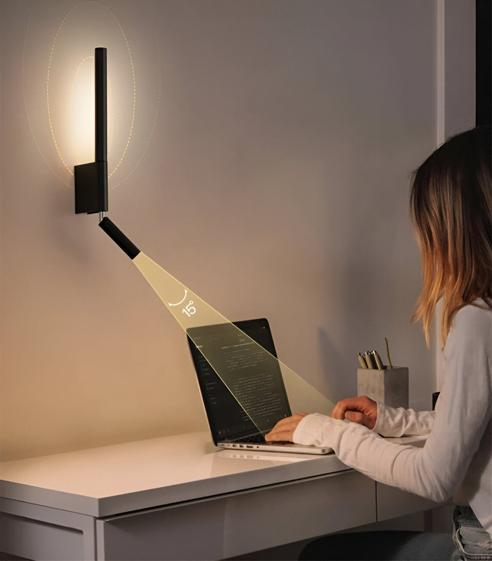 Obrotowa lampa ścienna LED do czytania przy łóżku