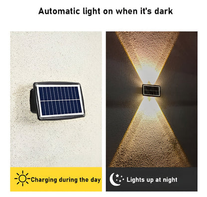 Solarna lampa ogrodowa LED na ścianę