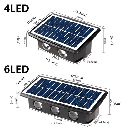 Solarna lampa ogrodowa LED na ścianę