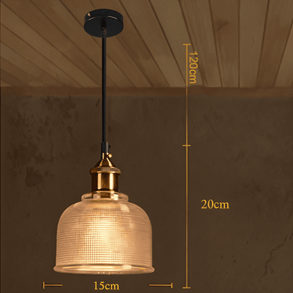 Kolorowa lampa sufitowa szklana retro do salonu