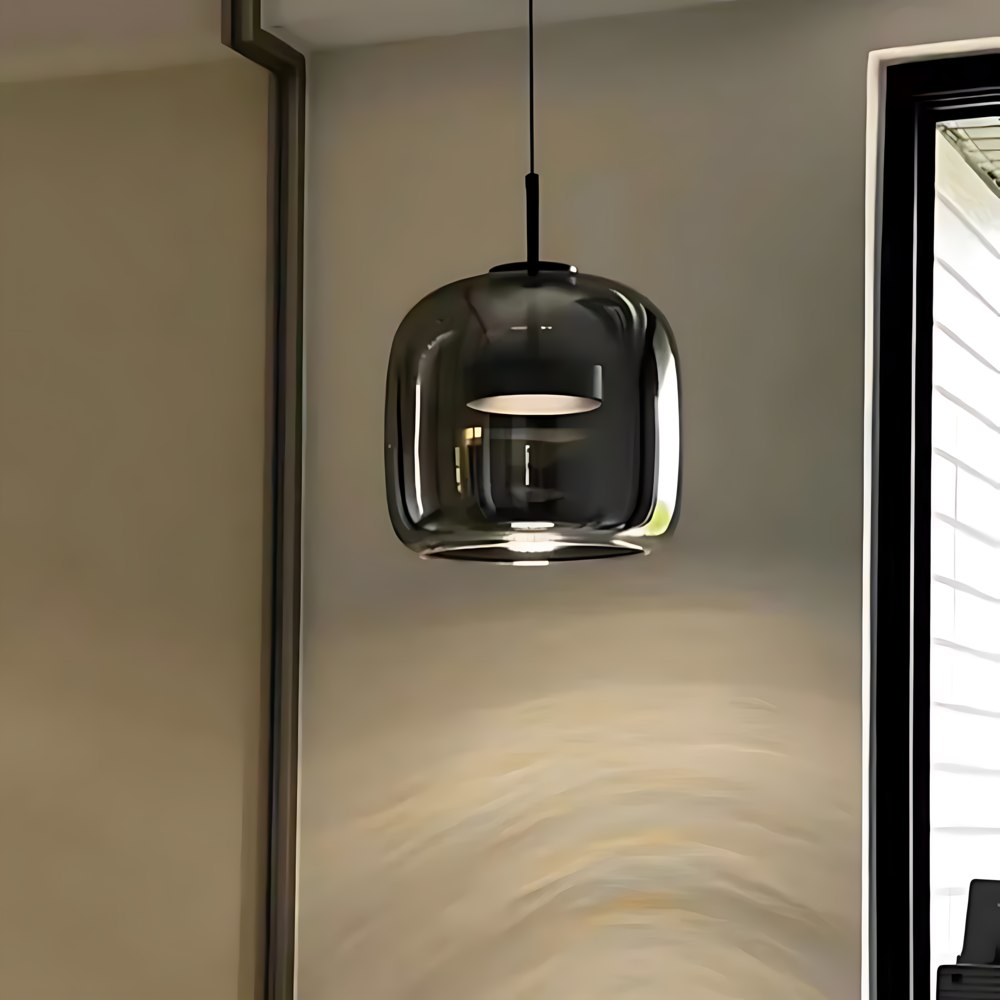 Szklana lampa wisząca nowoczesna E27 25 cm 35 cm