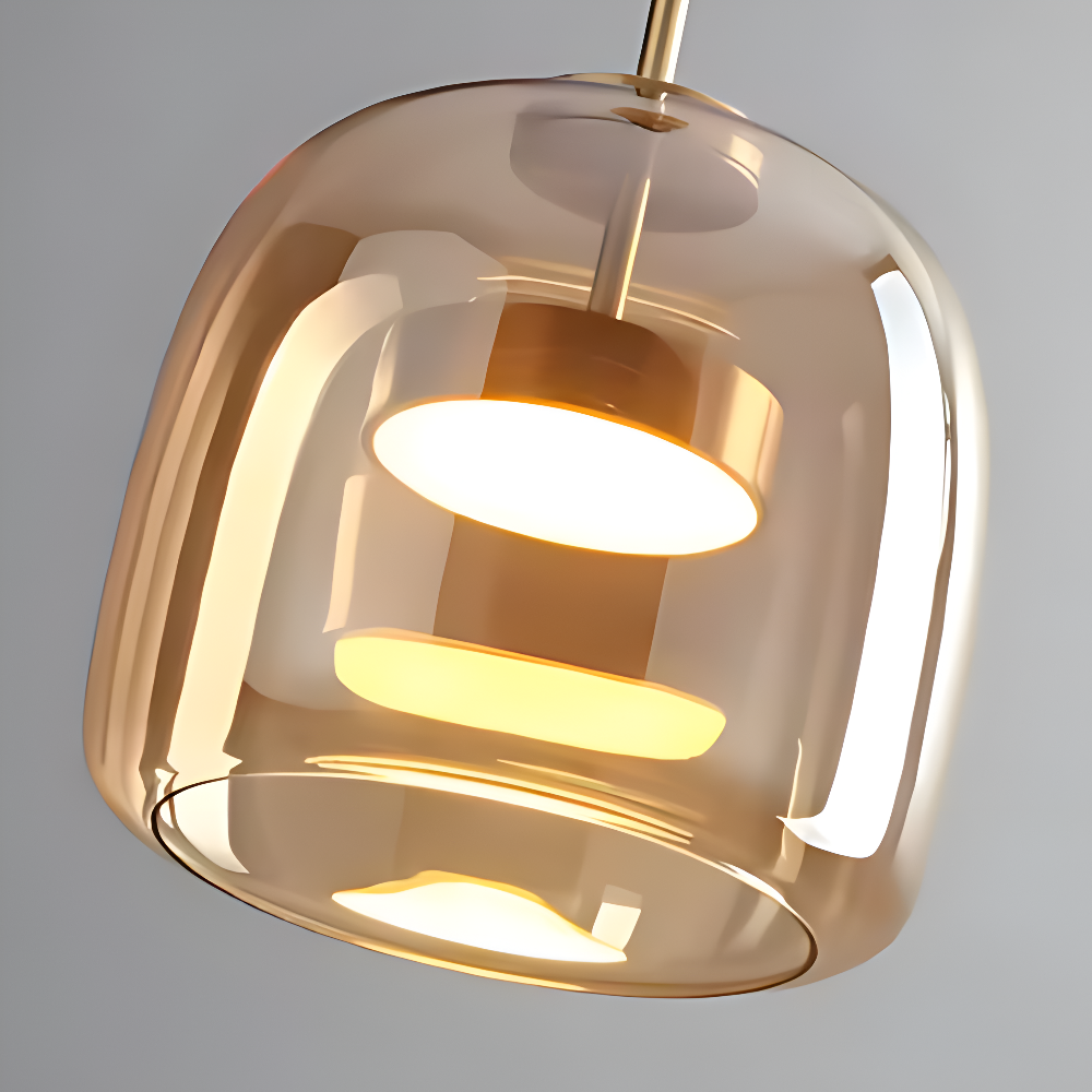 Szklana lampa wisząca nowoczesna E27 25 cm 35 cm
