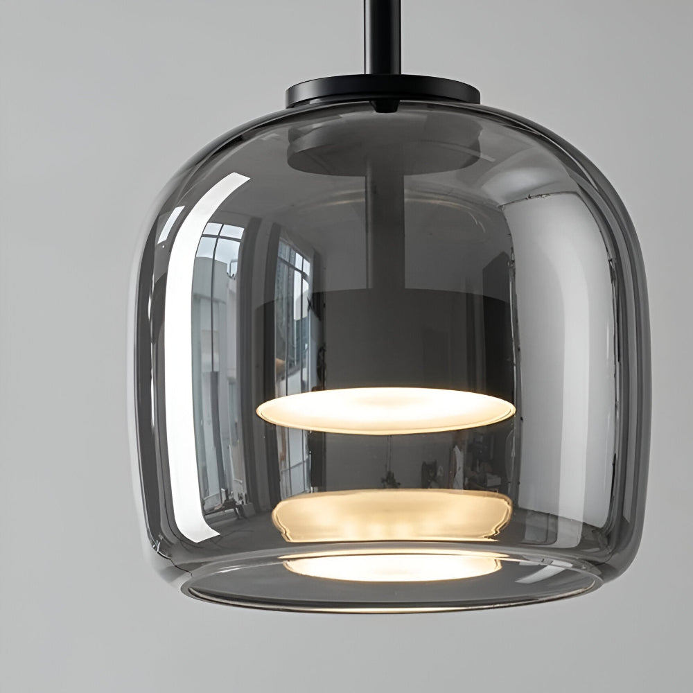 Szklana lampa wisząca nowoczesna E27 25 cm 35 cm