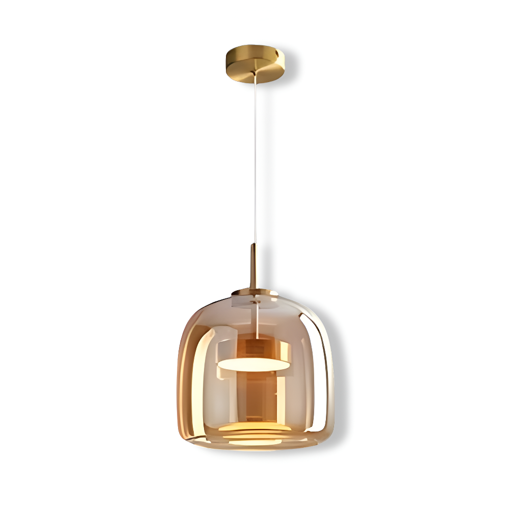 Szklana lampa wisząca nowoczesna E27 25 cm 35 cm