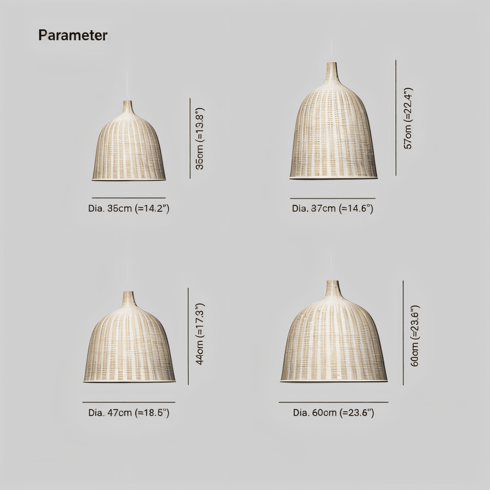 Lampa wisząca rattanowa kopułowa boho do salonu