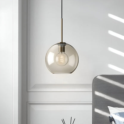 Szklana lampa wisząca loftowa z przezroczystym kloszem