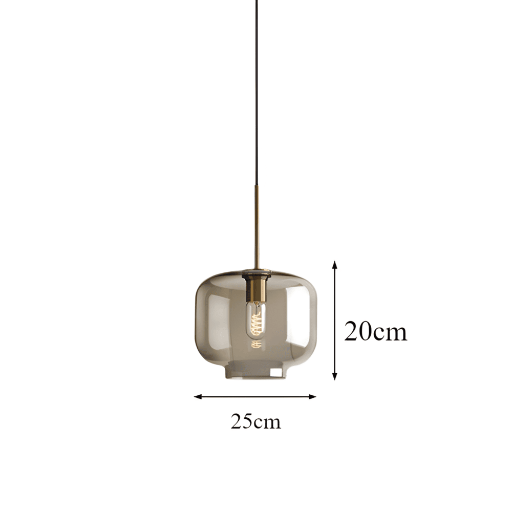 Szklana lampa wisząca loftowa z przezroczystym kloszem