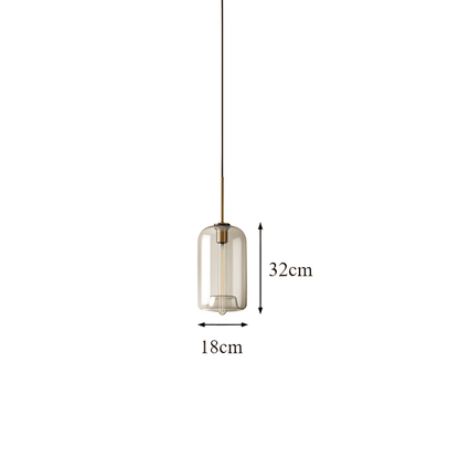 Szklana lampa wisząca loftowa z przezroczystym kloszem