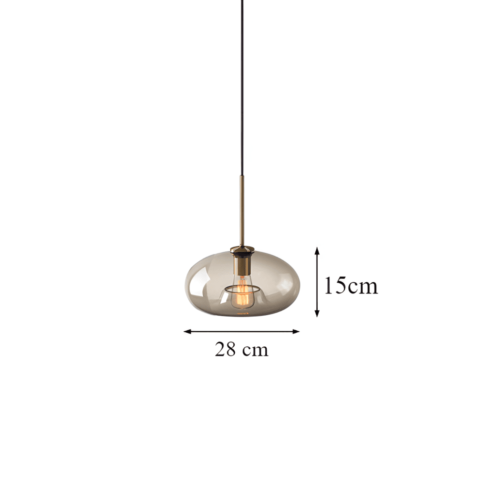 Szklana lampa wisząca loftowa z przezroczystym kloszem