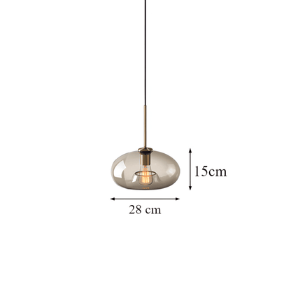 Szklana lampa wisząca loftowa z przezroczystym kloszem