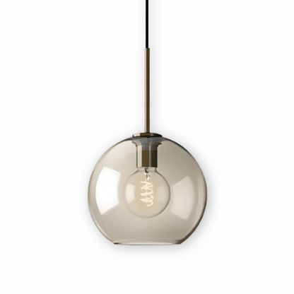 Szklana lampa wisząca loftowa z przezroczystym kloszem