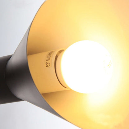 Regulowana czarna lampa ścienna LED do salonu