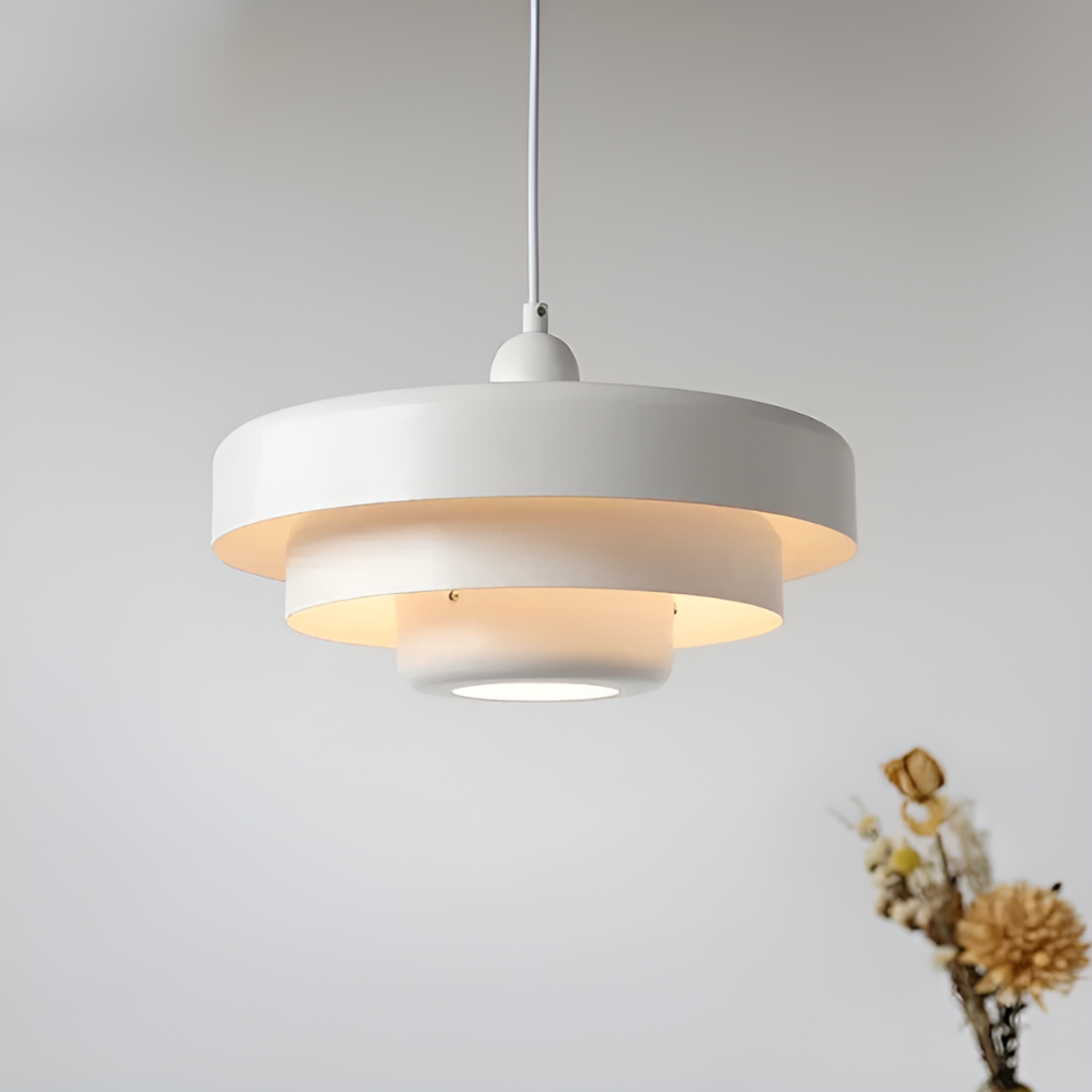 Pomarańczowa lampa wisząca vintage E27 aluminiowa