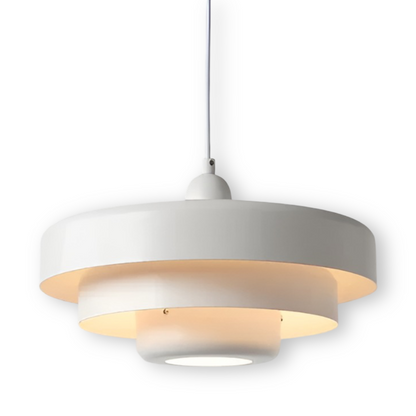 Pomarańczowa lampa wisząca vintage E27 aluminiowa
