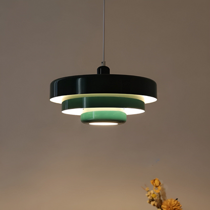 Pomarańczowa lampa wisząca vintage E27 aluminiowa