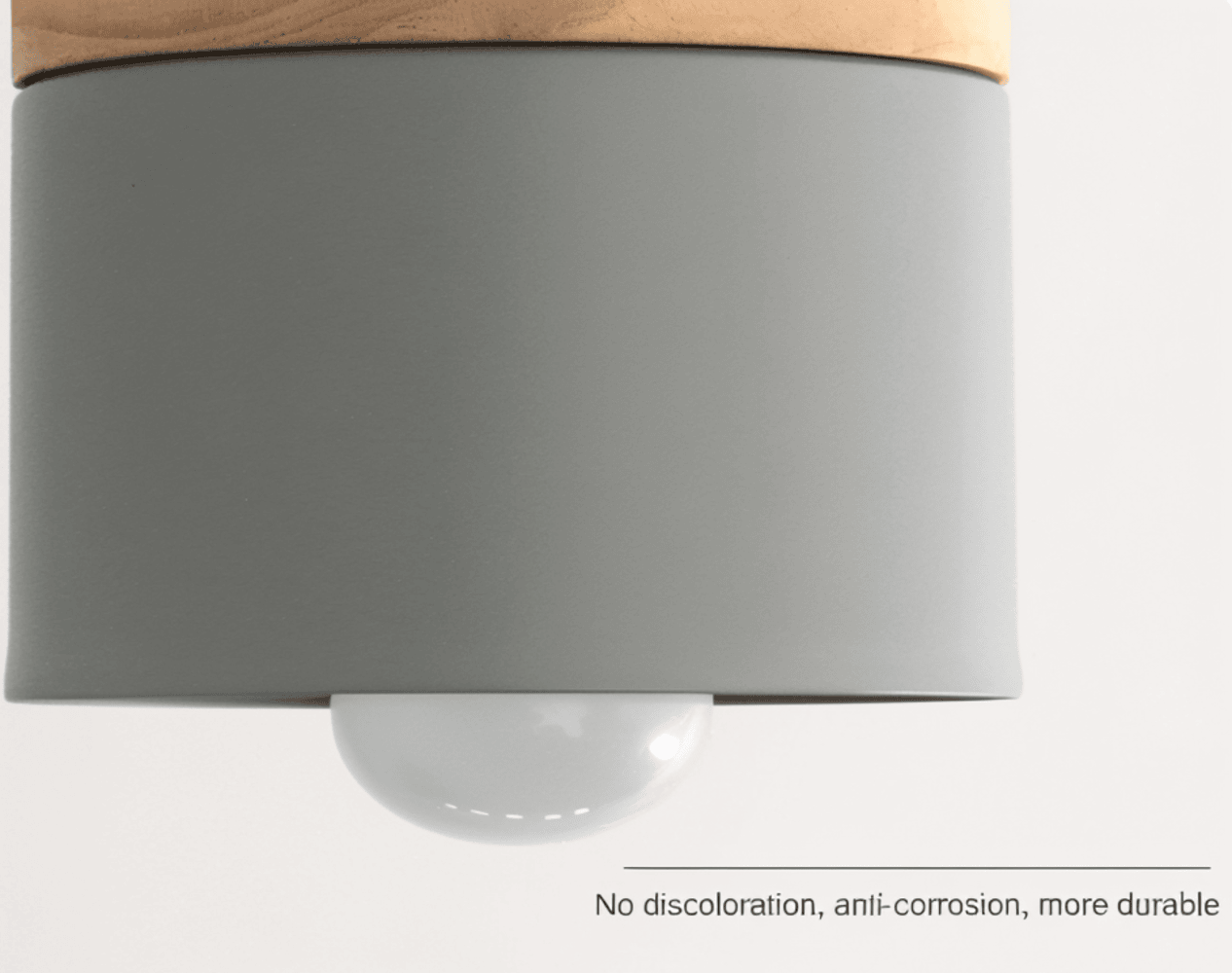 Lampa wisząca metalowa z drewnem do kuchni i salonu