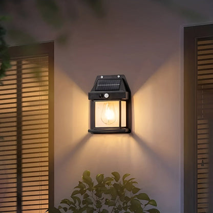 Solarna lampa ścienna LED z czujnikiem ruchu