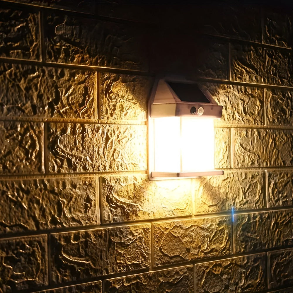 Solarna lampa ścienna LED z czujnikiem ruchu