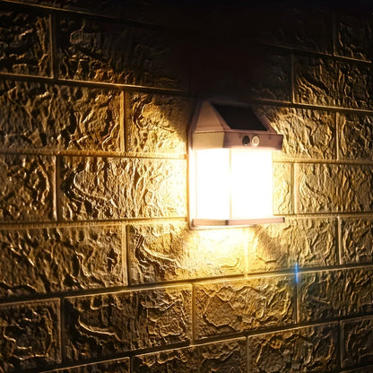 Solarna lampa ścienna LED z czujnikiem ruchu
