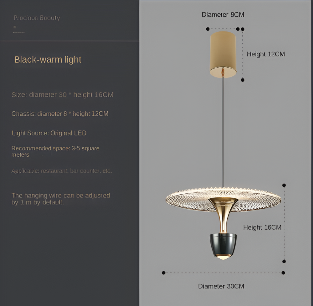 Lampa wisząca akrylowa nowoczesna 30 cm