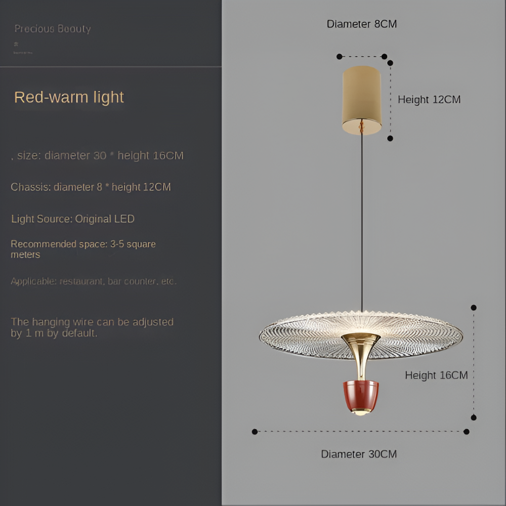 Lampa wisząca akrylowa nowoczesna 30 cm