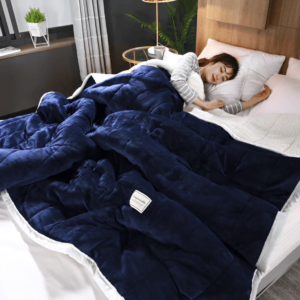 Miękki koc sherpa fleece ciepły do salonu